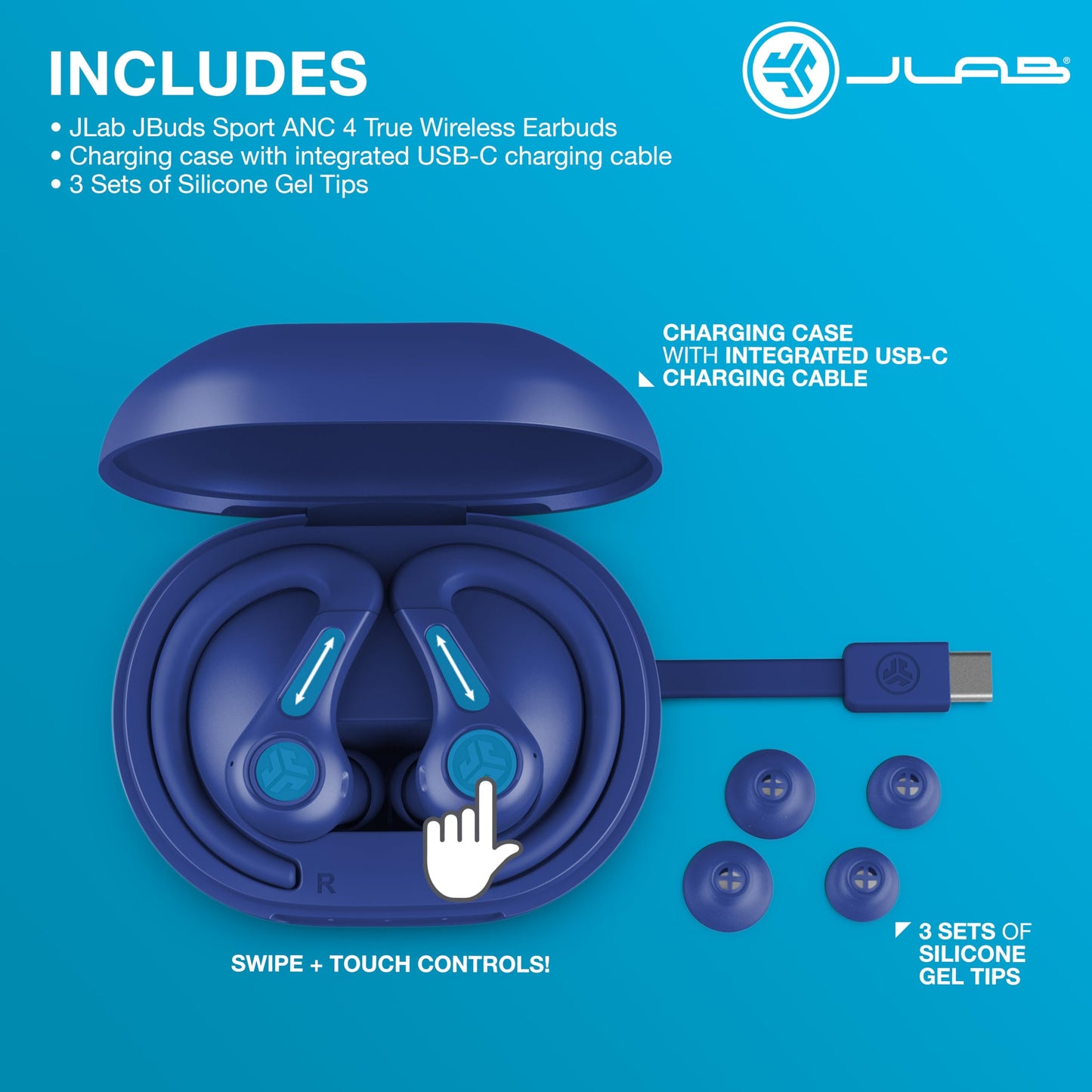 Sport ANC Wireless Earbuds with Multipoint Audio